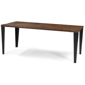 Mesa Jantar Fit Rustic Brown Base Grafite 220cm - 61924