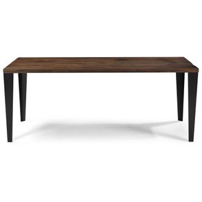 Mesa Jantar Fit Rustic Brown Base Grafite 220cm - 61924