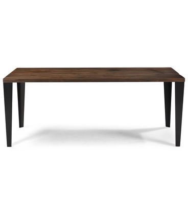 Mesa Jantar Fit Rustic Brown Base Grafite 220cm - 61924