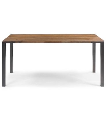 Mesa Jantar Madison Light Rustic Brown Base Grafite 220cm - 61942