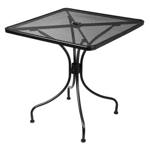 Mesa Quadrada Luma em Ferro com Pintura Epoxi cor Preta 70 cm - 61001