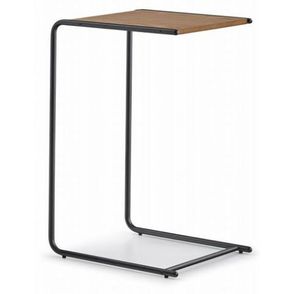 Mesa de Apoio Terans Base Preta Tampo Avelã 65cm - 62228