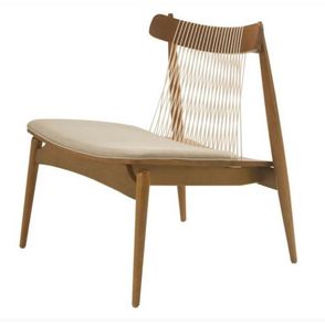 Poltrona Estofada Bernardi Madeira Maciça Amêndoa 67cm - 62251