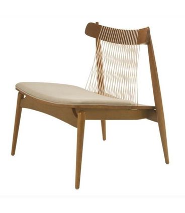 Poltrona Estofada Bernardi Madeira Maciça Amêndoa 67cm - 62251