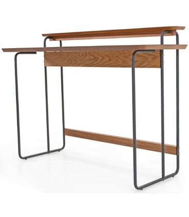 Escrivaninha Narrow Amêndoa Base Preta 120cm - 59079