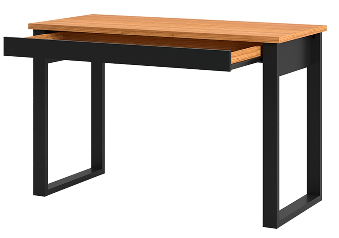 Escrivaninha-Cleveland-1-Gaveta-cor-Freijo-com-Preto-Fosco-118-cm---62328