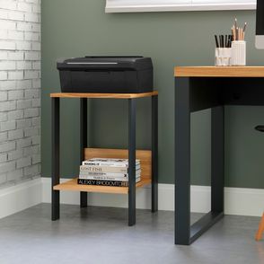 Mesa Auxiliar Cleveland cor Freijo com Preto Fosco - 62331