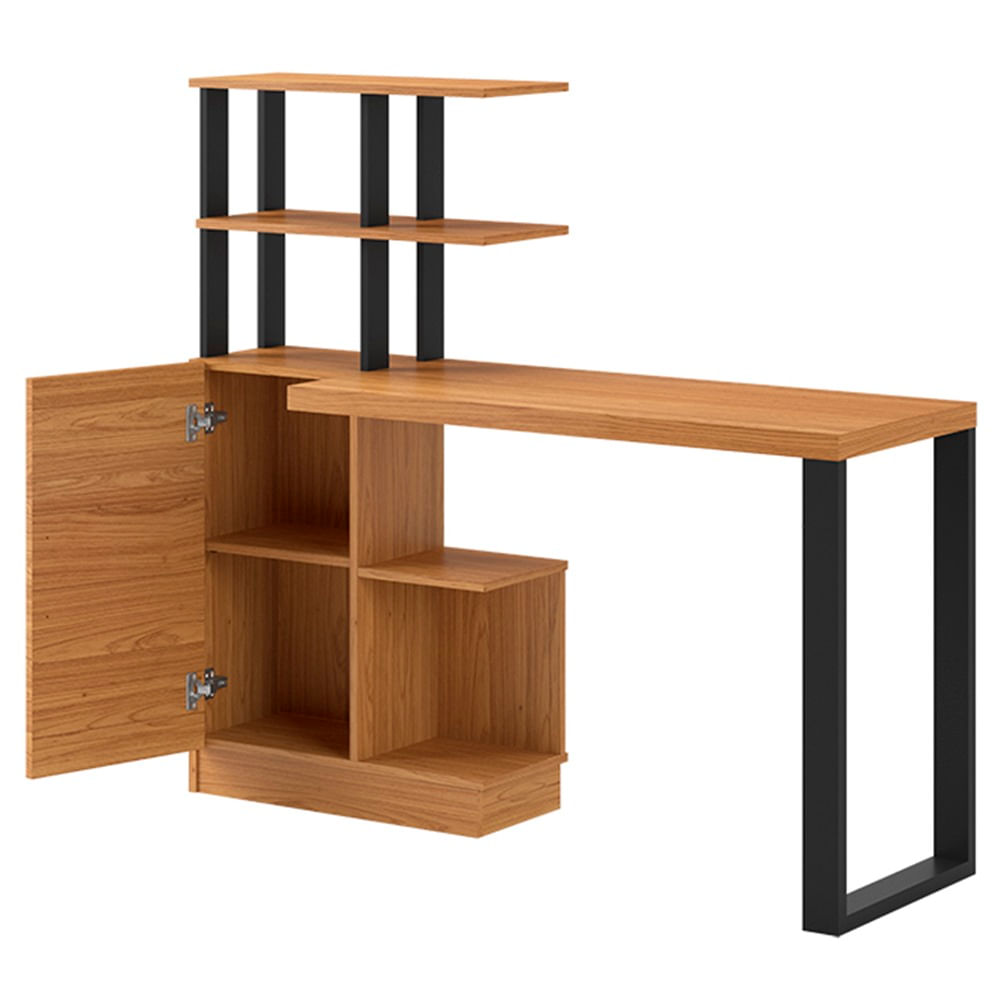 Mesa-Office-Cleveland-1-Porta-cor-Freijo-com-Preto-Fosco-135-cm---62334