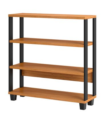 Estante Office Cleveland 3 Prateleiras cor Freijo com Preto Fosco 92 cm  - 62335