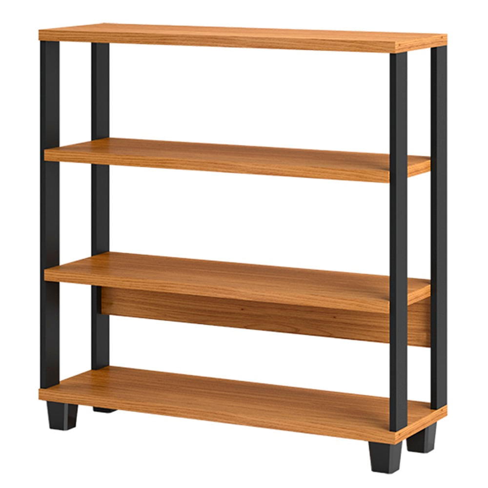 Balcao-Office-Cleveland-3-Prateleiras-cor-Freijo-com-Preto-Fosco-92-cm---6233