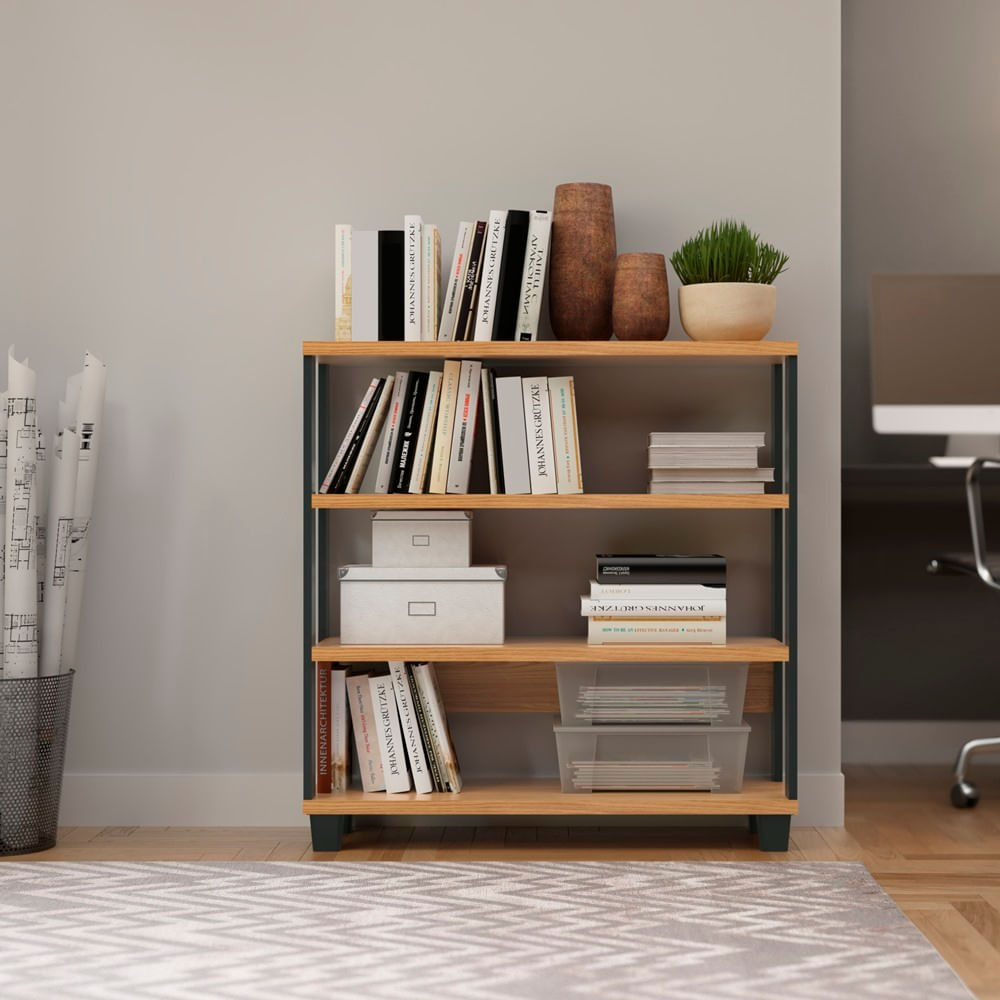 Balcao-Office-Cleveland-3-Prateleiras-cor-Freijo-com-Preto-Fosco-92-cm---6233
