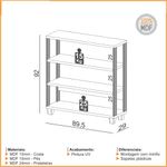 BalcaoOfficeCleveland3PrateleirascorFreijocomPretoFosco92cm6233