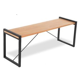 Banco Aspen Tampo Mel Base Preta 120cm - 62431