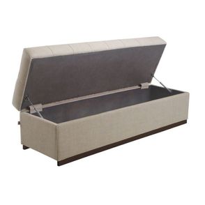 Recamier Bau Linho Cinza Pes Amendoa 140cm - 62462