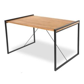 Mesa Jantar Aspen Tampo Mel Base Preta 140cm - 62467