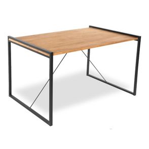 Mesa Jantar Aspen Tampo Mel Base Preta 140cm - 62467