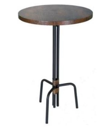 Mesa Bistro Bar Tampo Imbuia Base Preta 100cm - 51071