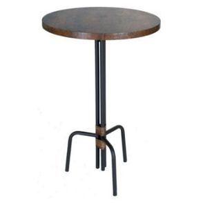 Mesa Bistro Bar Tampo Imbuia Base Preta 100cm - 51071
