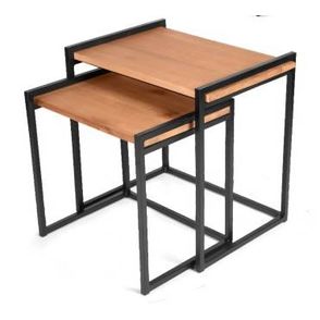 Conjunto Mesa Lateral Denver Tampo Mel Base Preta - 62508