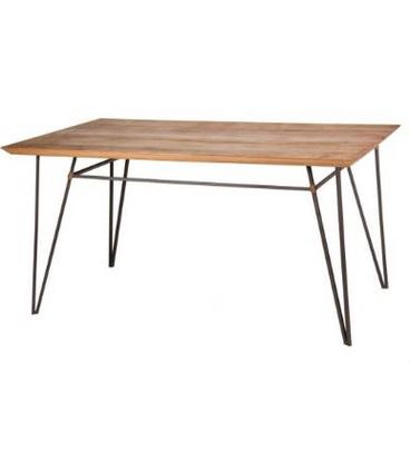 Mesa Jantar Luxor Tampo Mel Base Preta 180cm - 51222