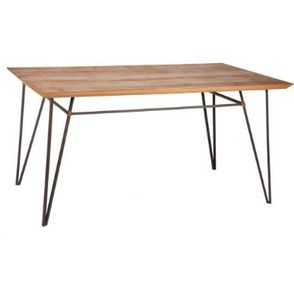 Mesa Jantar Luxor Tampo Mel Base Preta 180cm - 51222