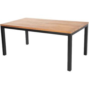 Mesa Jantar Philae Tampo Mel Base Preta 240cm - 62519