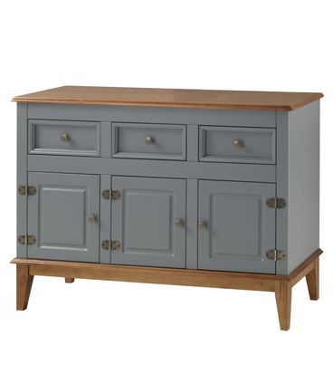 Buffet Antoine Cinza 3 Porta 3 Gavetas Base Amendoa 114cm - 58735
