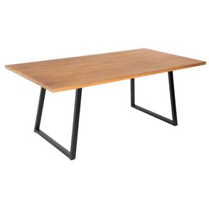 Mesa Jantar Londres Tampo Mel Base Preta 260cm - 62529