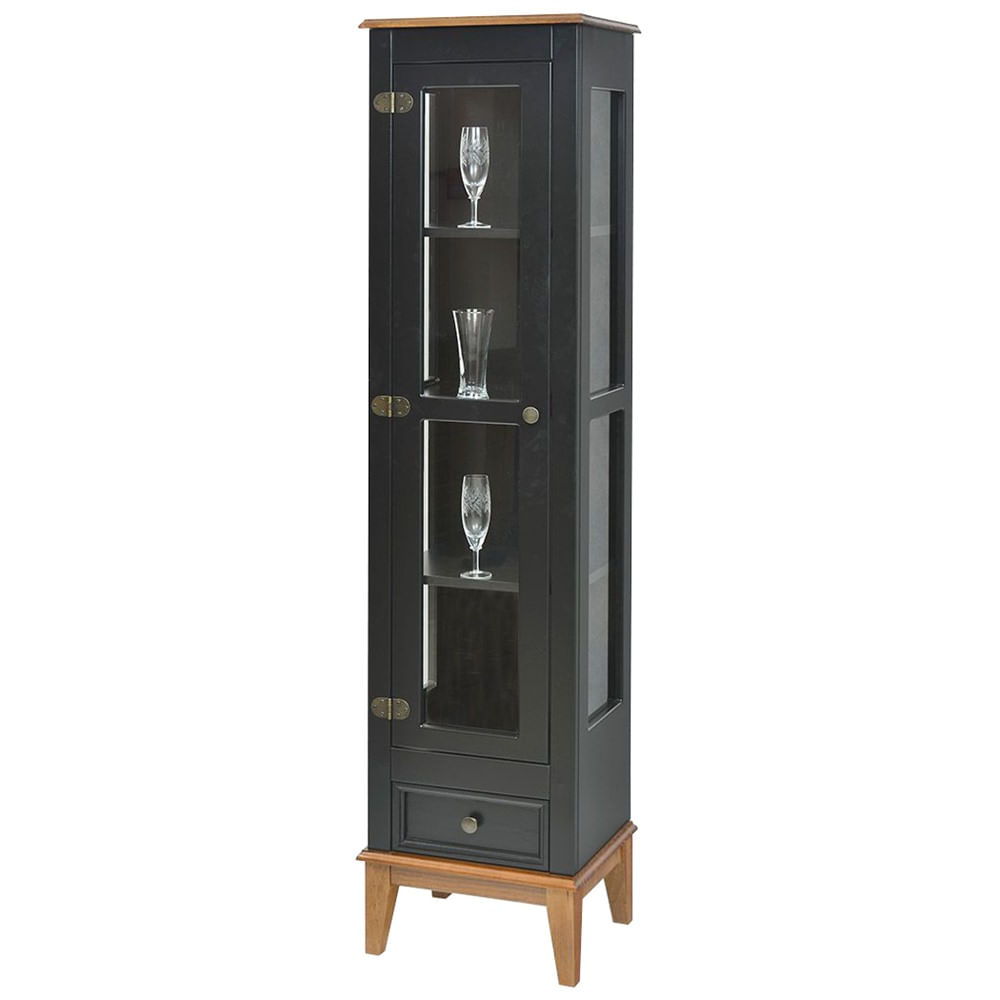 Cristaleira-Remy-Preta-1-Porta-1-Gaveta-Base-Amendoa-180cm---58757