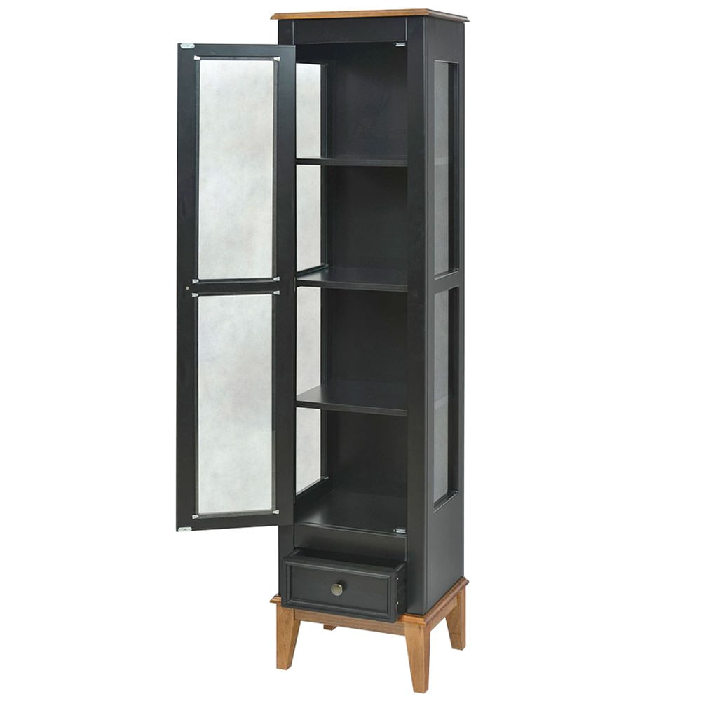 Cristaleira-Remy-Preta-1-Porta-1-Gaveta-Base-Amendoa-180cm---58757