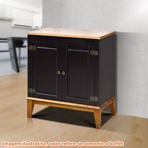 Buffet Antoine 2 Portas cor Preto e Amendoa 83cm  - 60741