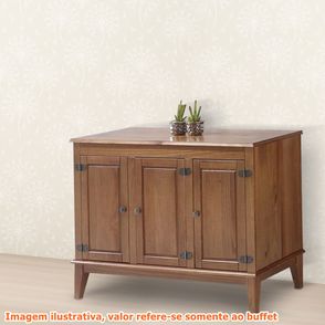 Buffet Antoine 3 Portas cor Amendoa 114 cm - 62644