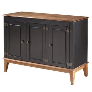 Buffet Antoine 3 Portas cor Preto com Amendoa 114 cm - 62645