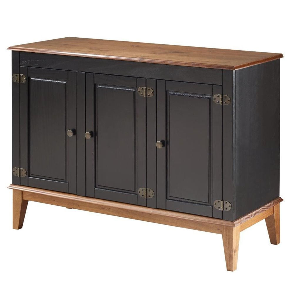 Buffet-Antoine-3-Portas-cor-Preto-com-Amendoa-114-cm---62645