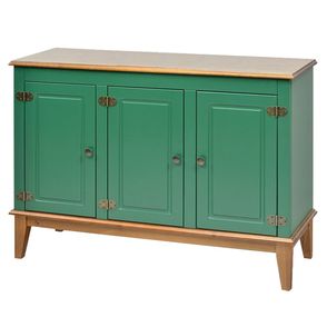 Buffet Antoine 3 Portas cor Verde com Amendoa 114 cm - 62647