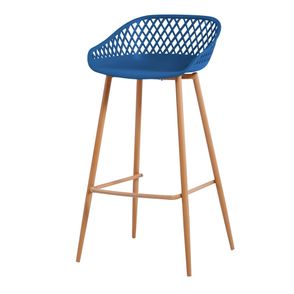 Banqueta Monaco Azul Marinho Polipropileno Base Aço 96cm  - 62636