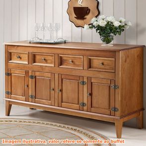 Buffet Antoine 4 Portas e 4 Gavetas cor Amendoa 149 cm - 62682