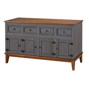 Buffet Antoine 4 Portas e 4 Gavetas cor Cinza com Amendoa 149 cm - 60739