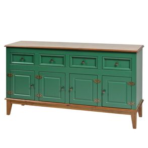 Buffet Antoine 4 Portas e 4 Gavetas cor Verde com Amendoa 149 cm - 62689