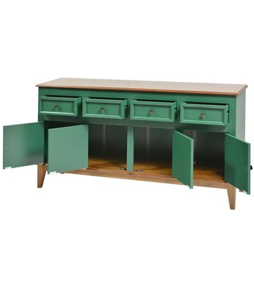 Buffet Antoine 4 Portas e 4 Gavetas cor Verde com Amendoa 149 cm - 62689