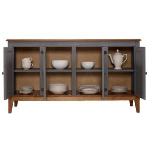 Buffet Antoine 4 Portas cor Cinza com Amendoa 149 cm - 60747