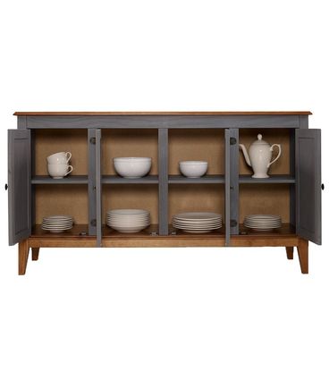 Buffet Antoine 4 Portas cor Cinza com Amendoa 149 cm - 60747