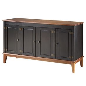 Buffet Antoine 4 Portas cor Preto com Amendoa 149 cm - 54725