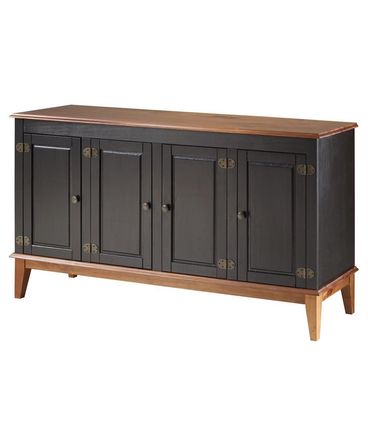 Buffet Antoine 4 Portas cor Preto com Amendoa 149 cm - 54725