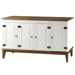 Buffet Antoine 4 Portas cor Branco com Amendoa 149 cm - 60746