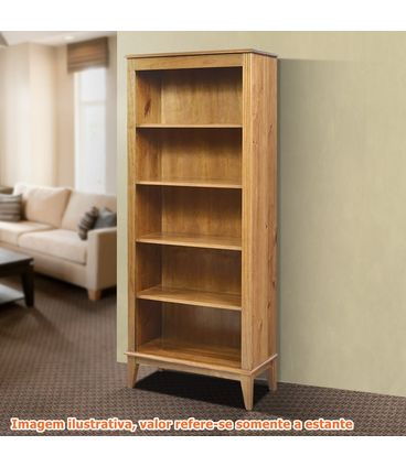 Estante England 4 Prateleiras cor Amêndoa 180cm - 62793