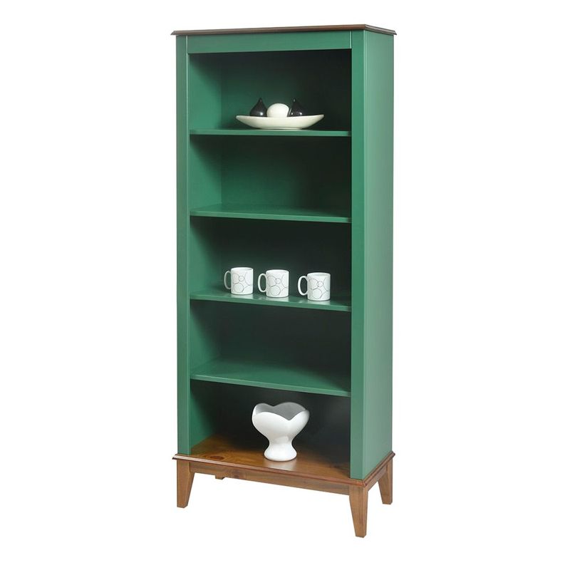 EstanteEngland4PrateleirascorVerdecomBaseAmendoa180cm62796