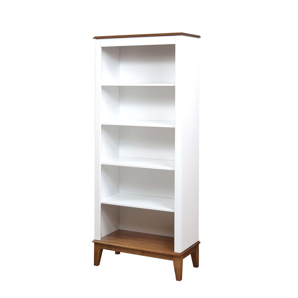 Estante-England-4-Prateleiras-cor-Branco-com-Base-Amendoa-180cm---61921