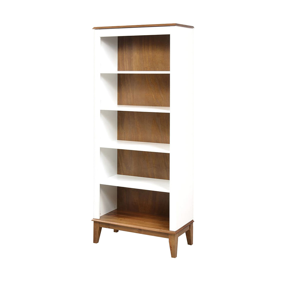 Estante-England-4-Prateleiras-cor-Branco-com-Amendoa-180cm---62792