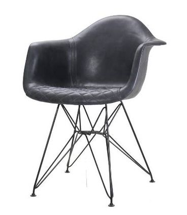 Cadeira Adele PU Preto Base Aco Preto - 62850